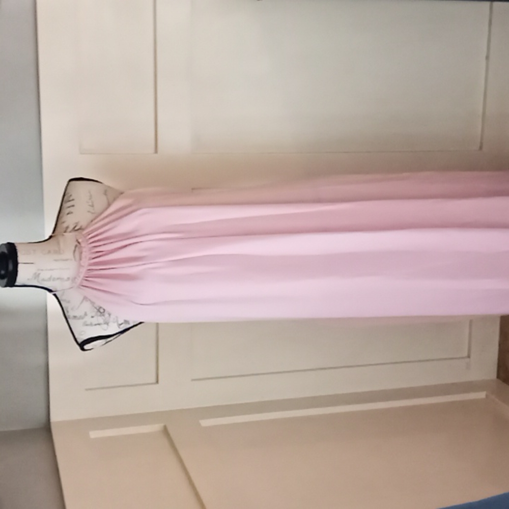 Everly Light Pink Halter Flowy Shift Maxi Dress Sz Small